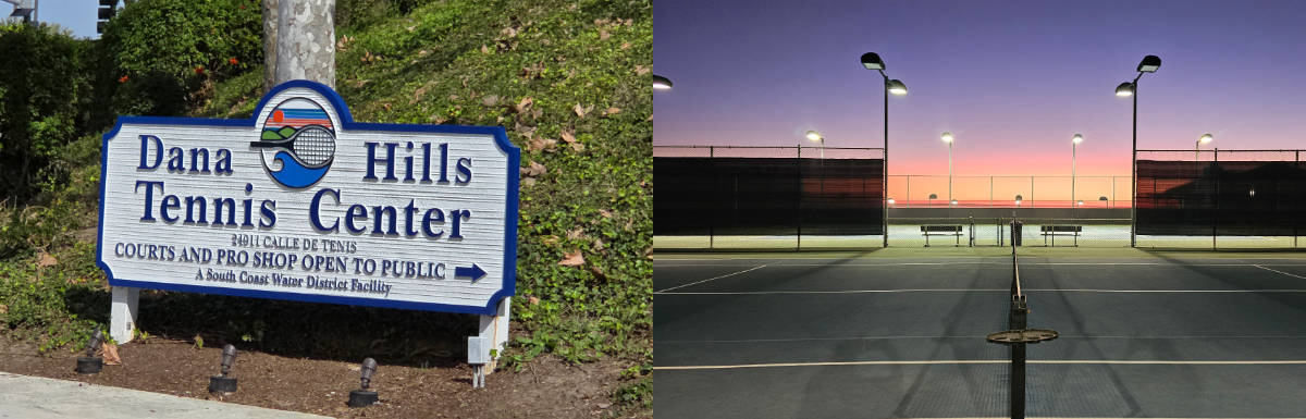 Dana Hills Tennis Center: Where Community Tennis Comes Alive in Dana Point 1 dana hills tennis center entrance sign and sunset view
